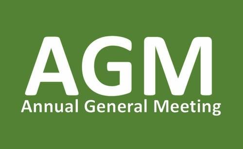 White text on a green background reads AGM Annual General Meeting, hosted by NBIS and focused on Brain Injury Education.